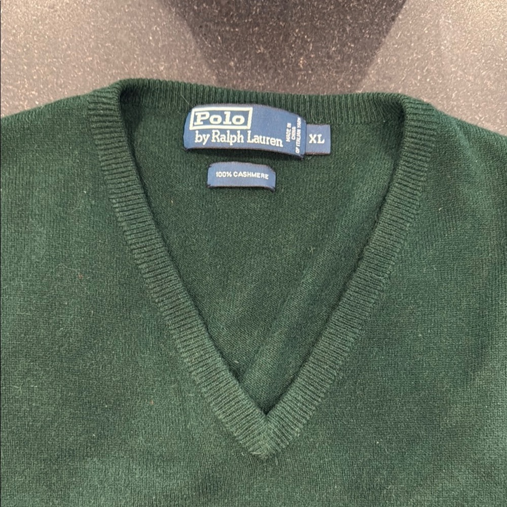 Polo by Ralph Lauren Green V-Neck Sweater
